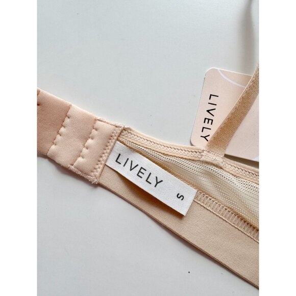 NWT LIVELY Toasted Almond Sheer Plunging Lace Triangle Bralette Bra, Size S - Picture 13 of 15